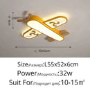 GobekUsa LED Wood Ceiling Light for Kids Room - Yellow/Blue Minimalist Design