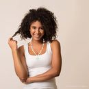 Blue Amazonite Rosette Sterling Necklace