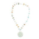 Blue Amazonite Rosette Sterling Necklace