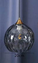 GobekUsa Glass Ball Pendant LED Chandelier for Bedroom Dining Room Kitchen