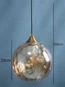 GobekUsa Glass Ball Pendant LED Chandelier for Bedroom Dining Room Kitchen