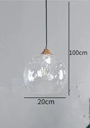 GobekUsa Glass Ball Pendant LED Chandelier for Bedroom Dining Room Kitchen