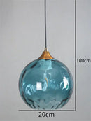 GobekUsa Glass Ball Pendant LED Chandelier for Bedroom Dining Room Kitchen