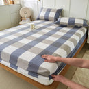 GobekUsa Coarse Cotton Queen Fitted Sheet: Comfortable, Durable Maternal Child Bedding