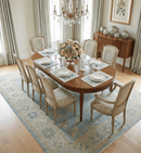 Hand Knotted Wool Area Rug Turkish Oushak Aqua Beige Ivory Floral by The Rug Decor