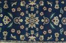 Blue And Beige Traditional Oriental Design Hand Knotted 2.5x8 wool area rug