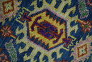 Blue and Beige Traditional Turkish Design Wool Hand Knotted Multi Sizes Area Rug by The Rug Decor