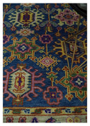 Blue and Beige Traditional Turkish Design Wool Hand Knotted Multi Sizes Area Rug by The Rug Decor