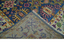 Blue and Beige Traditional Turkish Design Wool Hand Knotted Multi Sizes Area Rug by The Rug Decor