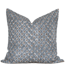 Aster Floral Block Printed Pillow Cover | Blue by Apartment No.3