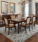 Wool Traditional Oushak Hand-Tufted Oriental Area Rug Blue Beige Gray Custom Made by The Rug Decor