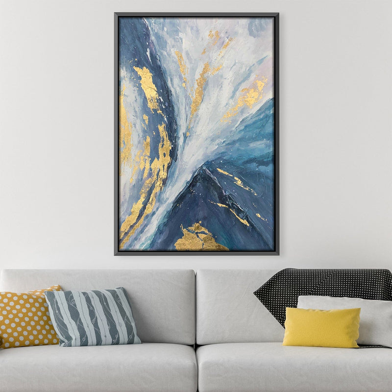 Blue and Gold Beauty Oil Painting