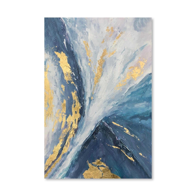 Blue and Gold Beauty Oil Painting