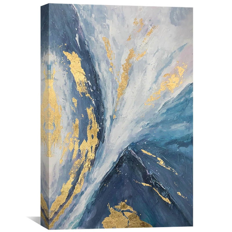 Blue and Gold Beauty Oil Painting