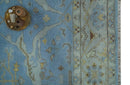 Blue and Gray Hand knotted Oriental Oushak 9x12 wool Area Rug by The Rug Decor