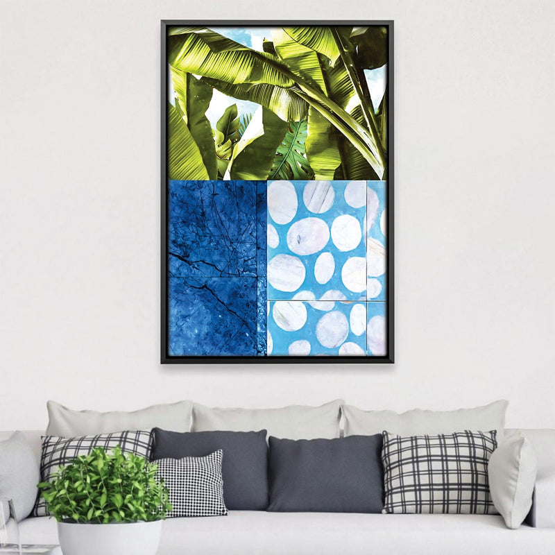 Blue and Green Abstract Canvas