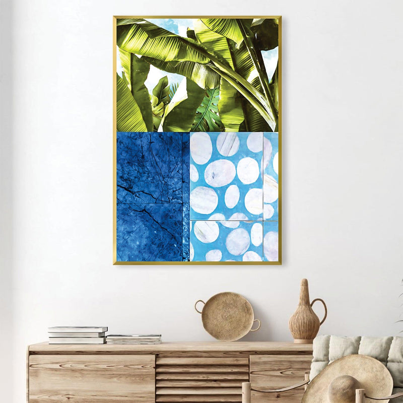 Blue and Green Abstract Canvas