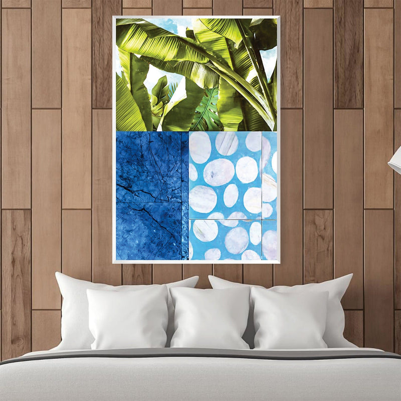 Blue and Green Abstract Canvas