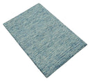Custom Made Blue and Ivory Hand Woven Wool Area Rug - Sophisticated Tone on Tone by The Rug Decor