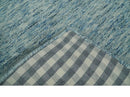Custom Made Blue and Ivory Hand Woven Wool Area Rug - Sophisticated Tone on Tone by The Rug Decor