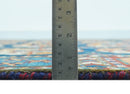 Blue And Mustard Traditional Medallion Design 8x10 Hand Knotted wool Area Rug