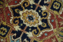 Blue and Rust Hand Knotted 8x10, 9x12, 10x14 and 12x15 Wool Antique Area Rug by The Rug Decor