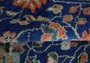 Blue and Rust Turkish Design Traditional Serapi 8X10 Hand Knotted Wool Area Rug by The Rug Decor