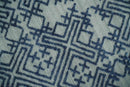 Blue and silver Hand carved Design Traditional Medallion Hand knotted 10x14 wool Area Rug by The Rug Decor