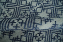 Blue and silver Hand carved Design Traditional Medallion Hand knotted 10x14 wool Area Rug by The Rug Decor