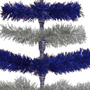 Blue & Silver Layered Tinsel Christmas Tree by Lee Display