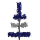 Blue & Silver Layered Tinsel Christmas Tree by Lee Display