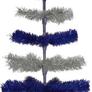 Blue & Silver Layered Tinsel Christmas Tree by Lee Display