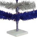Blue & Silver Layered Tinsel Christmas Tree by Lee Display
