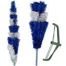 Blue & Silver Layered Tinsel Christmas Tree by Lee Display