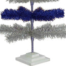 Blue & Silver Layered Tinsel Christmas Tree by Lee Display