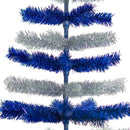 Blue & Silver Layered Tinsel Christmas Tree by Lee Display