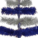 Blue & Silver Layered Tinsel Christmas Tree by Lee Display