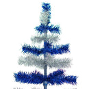Blue & Silver Layered Tinsel Christmas Tree by Lee Display