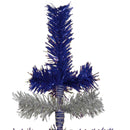 Blue & Silver Layered Tinsel Christmas Tree by Lee Display