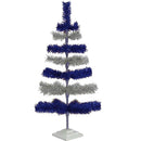 Blue & Silver Layered Tinsel Christmas Tree by Lee Display