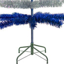 Blue & Silver Layered Tinsel Christmas Tree by Lee Display