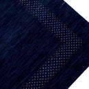 Blue And White Hand Loomed Wool Area Rug - Center Pattern Design Traditional Style by The Rug Decor