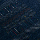 Blue And White Hand Loomed Wool Area Rug - Center Pattern Design Traditional Style by The Rug Decor
