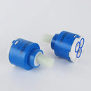 Blue and white ceramic cartridge faucet mixer kitchen spindle by Decorbites