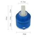 Blue and white ceramic cartridge faucet mixer kitchen spindle by Decorbites