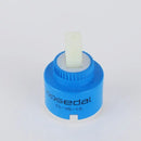 Blue and white ceramic cartridge faucet mixer kitchen spindle by Decorbites