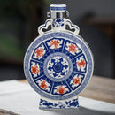 GobekUsa Blue and White Eight Treasures Ceramic Vase - Home Decor Ornament