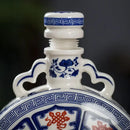 GobekUsa Blue and White Eight Treasures Ceramic Vase - Home Decor Ornament