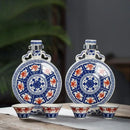 GobekUsa Blue and White Eight Treasures Ceramic Vase - Home Decor Ornament