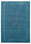 Blue and White Gabbeh Design Hand Loomed Premium Wool Area Rug by The Rug Decor
